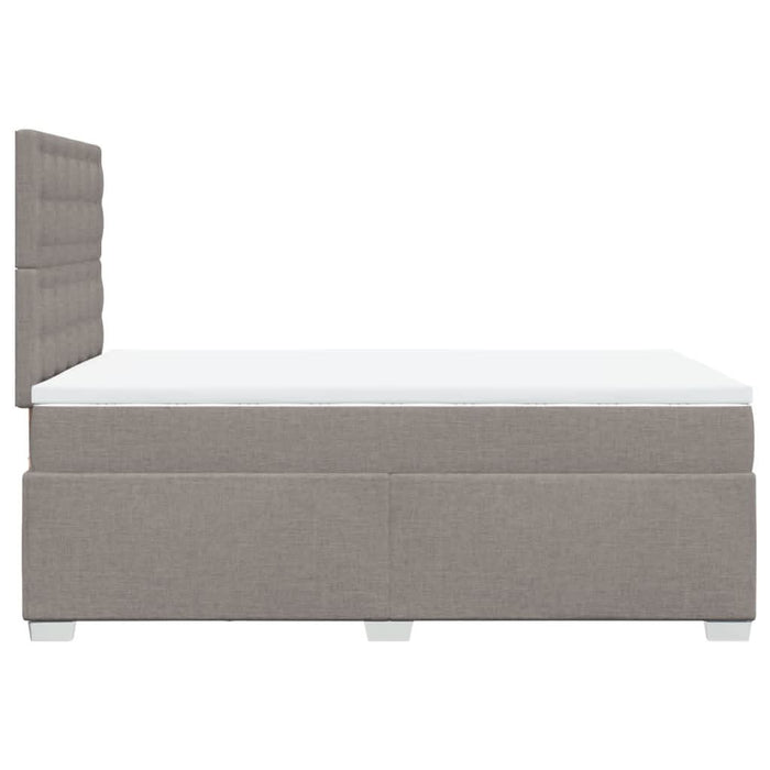 Pat box spring cu saltea, taupe, 120x190 cm material textil - WALTI WALTI
