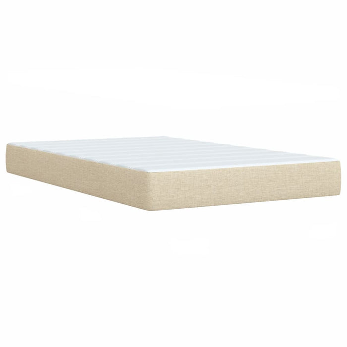 Pat continental cu saltea, crem, 120x190 cm, textil WALTI