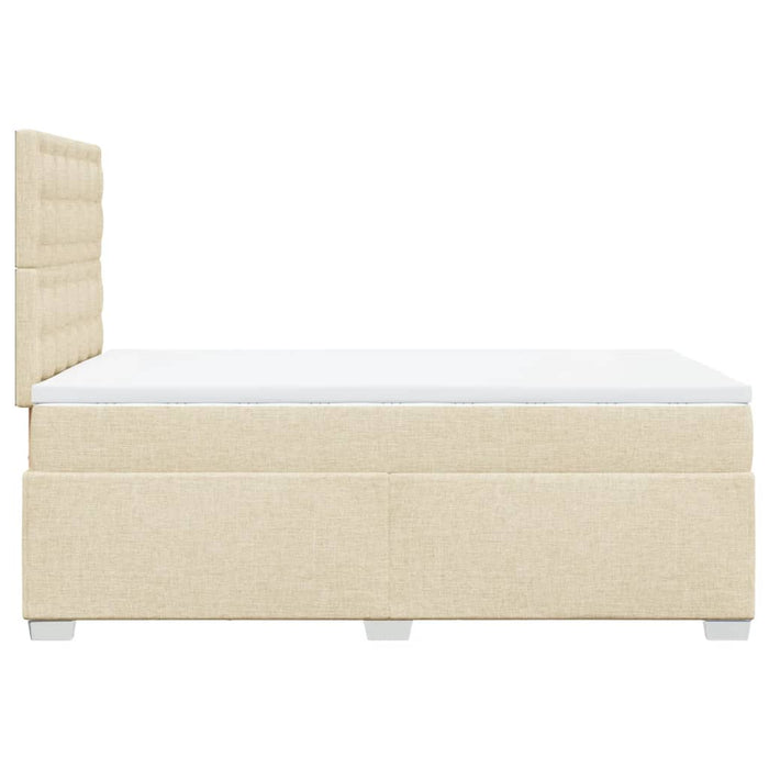 Pat continental cu saltea, crem, 120x190 cm, textil WALTI