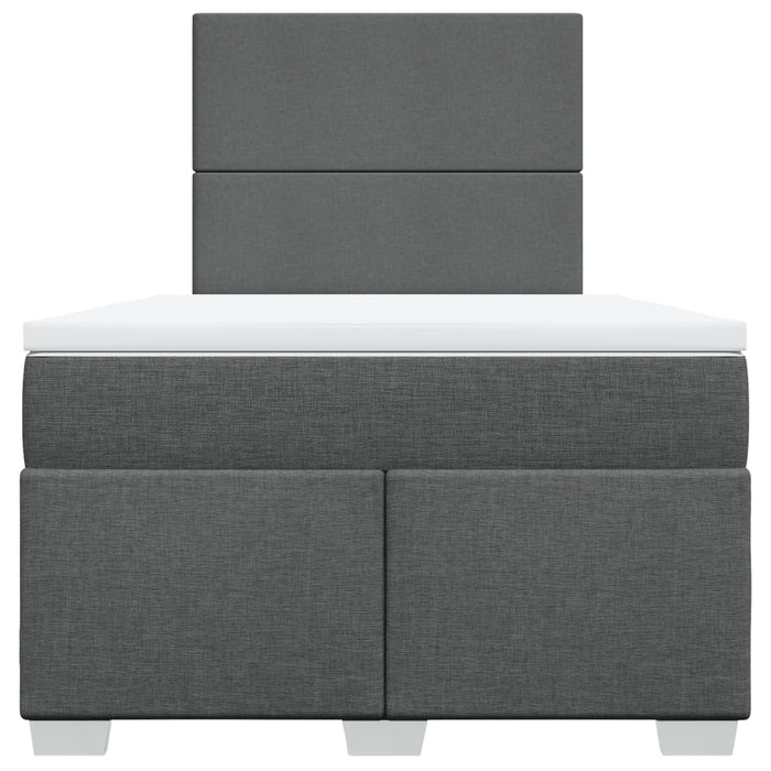 Pat box spring cu saltea, gri închis, 120x200 cm, textil - WALTI WALTI