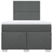 Pat box spring cu saltea, gri închis, 120x200 cm, textil - WALTI WALTI