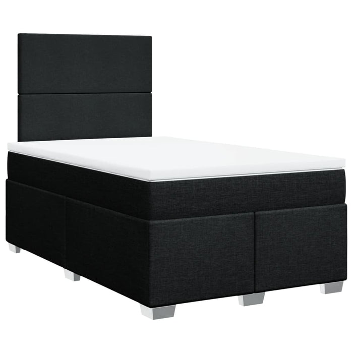 Pat box spring cu saltea, negru, 120x200 cm, textil - WALTI WALTI