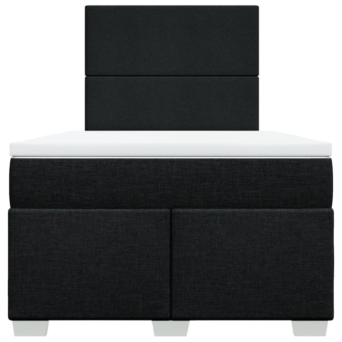Pat box spring cu saltea, negru, 120x200 cm, textil - WALTI WALTI