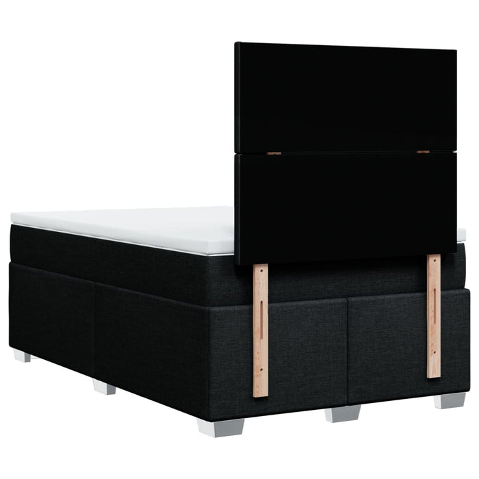 Pat box spring cu saltea, negru, 120x200 cm, textil - WALTI WALTI