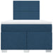 Pat box spring cu saltea, albastru, 120x200 cm, textil - WALTI WALTI