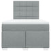 Pat continental cu saltea, gri deschis, 120x200 cm, textil - WALTI WALTI