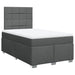 Pat box spring cu saltea, gri închis, 120x200 cm, textil - WALTI WALTI