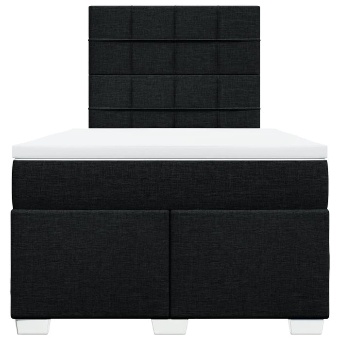 Pat box spring cu saltea, negru, 120x200 cm, textil - WALTI WALTI
