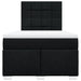 Pat box spring cu saltea, negru, 120x200 cm, textil - WALTI WALTI