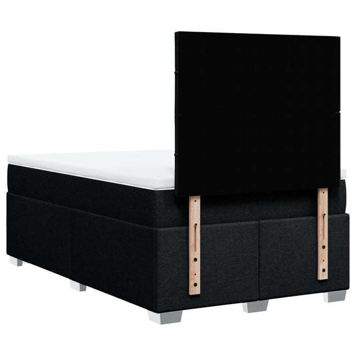 Pat box spring cu saltea, negru, 120x200 cm, textil - WALTI WALTI