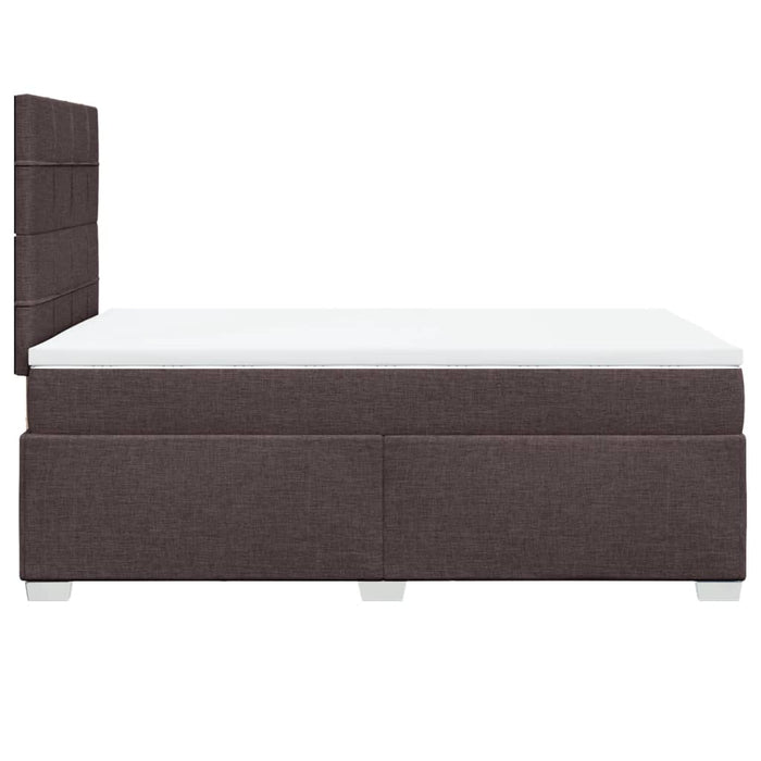 Pat box spring cu saltea, maro închis, 120x200 cm, textil - WALTI WALTI