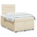 Pat box spring cu saltea, crem, 120x200 cm, textil - WALTI WALTI