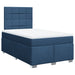 Pat box spring cu saltea, albastru, 120x200 cm, textil - WALTI WALTI