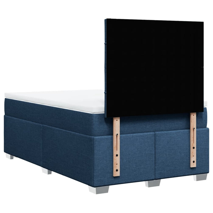 Pat box spring cu saltea, albastru, 120x200 cm, textil - WALTI WALTI