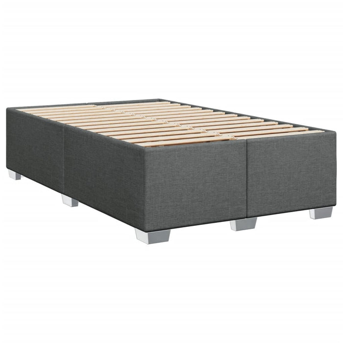 Pat box spring cu saltea, gri închis, 120x200 cm, textil - WALTI WALTI