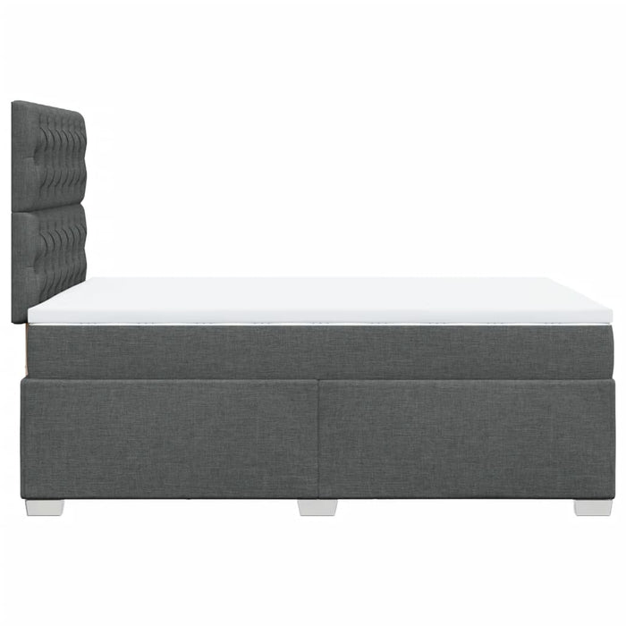 Pat box spring cu saltea, gri închis, 120x200 cm, textil - WALTI WALTI