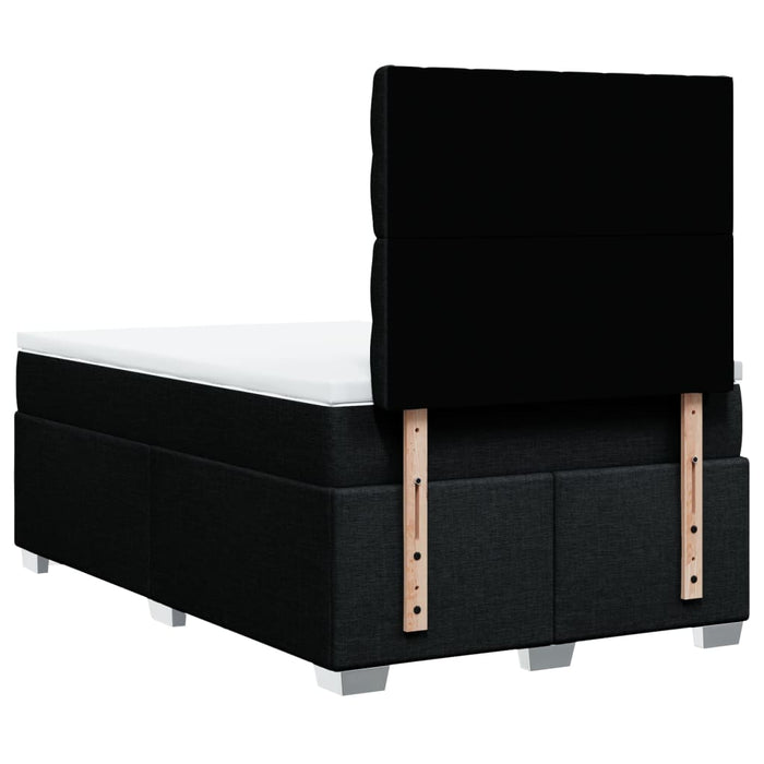 Pat box spring cu saltea, negru, 120x200 cm, textil - WALTI WALTI