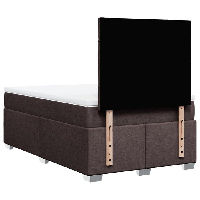 Pat box spring cu saltea, maro închis, 120x200 cm, textil - WALTI WALTI