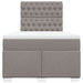 Pat box spring cu saltea, gri taupe, 120x200 cm, textil - WALTI WALTI