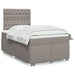 Pat box spring cu saltea, gri taupe, 120x200 cm, textil - WALTI WALTI