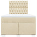 Pat box spring cu saltea, crem, 120x200 cm, textil - WALTI WALTI