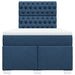 Pat box spring cu saltea, albastru, 120x200 cm, textil - WALTI WALTI