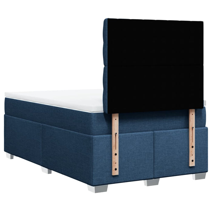 Pat box spring cu saltea, albastru, 120x200 cm, textil - WALTI WALTI
