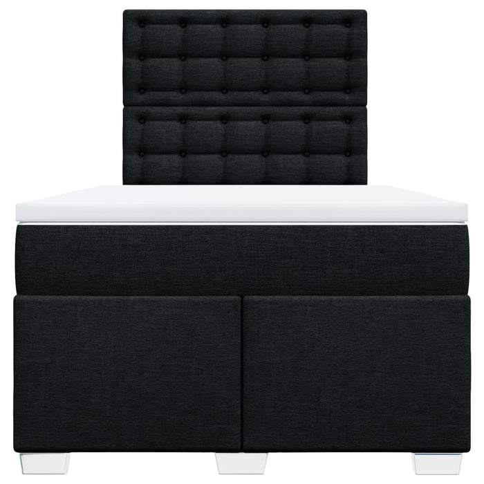 Pat box spring cu saltea, negru, 120x200 cm, textil - WALTI WALTI