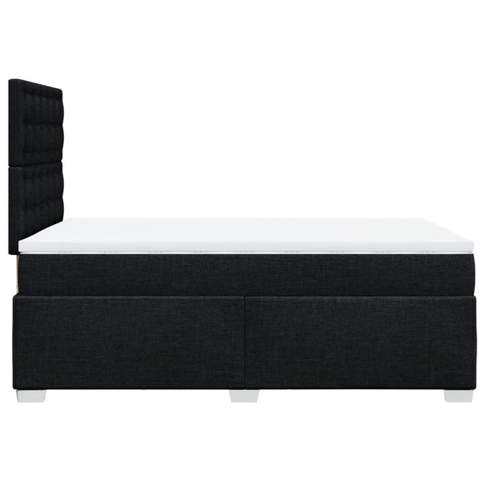 Pat box spring cu saltea, negru, 120x200 cm, textil - WALTI WALTI