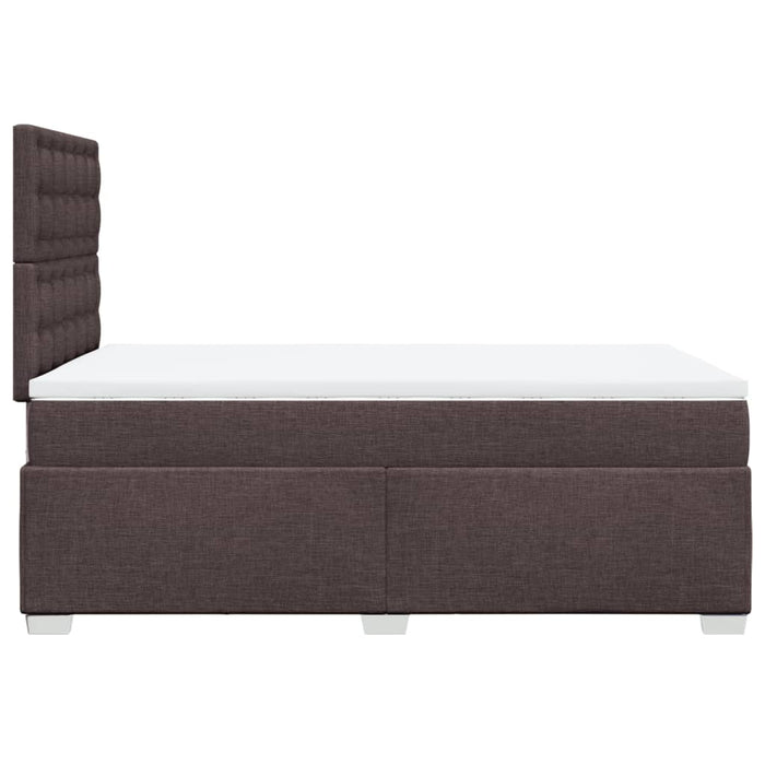 Pat box spring cu saltea, maro închis, 120x200 cm, textil - WALTI WALTI