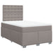 Pat box spring cu saltea, gri taupe, 120x200 cm, textil - WALTI WALTI
