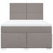 Pat box spring cu saltea, gri taupe, 140x200 cm, textil - WALTI WALTI