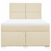 Pat box spring cu saltea, crem, 140x200 cm, textil - WALTI WALTI