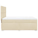 Pat box spring cu saltea, crem, 140x200 cm, textil - WALTI WALTI