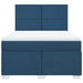 Pat box spring cu saltea, albastru, 140x200 cm, textil - WALTI WALTI