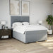 Pat box spring cu saltea, gri deschis, 140x190 cm, textil - WALTI WALTI