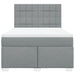 Pat box spring cu saltea, gri deschis, 140x190 cm, textil - WALTI WALTI