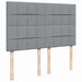 Pat box spring cu saltea, gri deschis, 140x190 cm, textil - WALTI WALTI