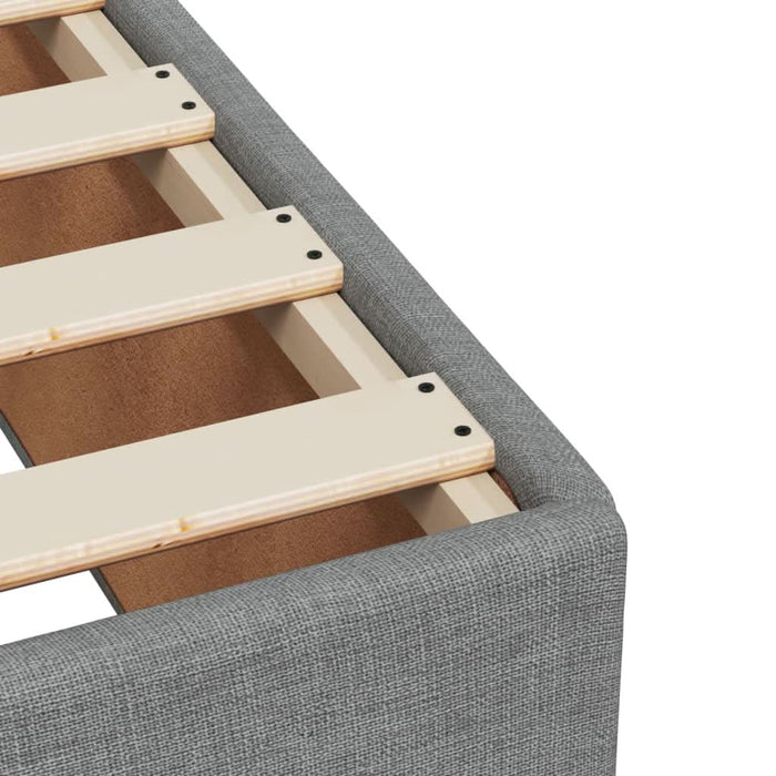 Pat box spring cu saltea, gri deschis, 140x190 cm, textil - WALTI WALTI