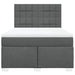 Pat box spring cu saltea, gri închis, 140x190 cm, textil - WALTI WALTI