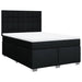 Pat box spring cu saltea, negru, 140x190 cm, textil - WALTI WALTI