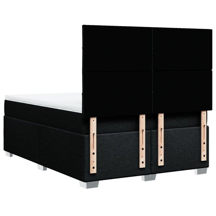 Pat box spring cu saltea, negru, 140x190 cm, textil - WALTI WALTI