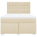 Pat box spring cu saltea, crem, 140x200 cm, textil - WALTI WALTI