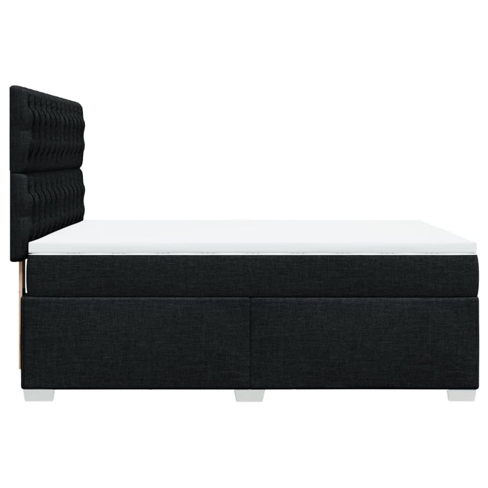 Pat box spring cu saltea, negru, 140x190 cm, textil - WALTI WALTI