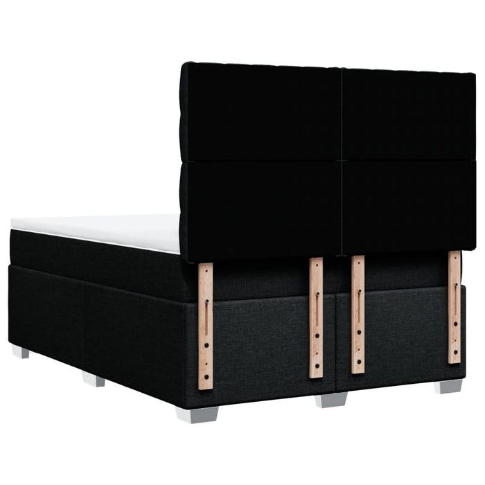 Pat box spring cu saltea, negru, 140x190 cm, textil - WALTI WALTI