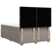 Pat box spring cu saltea, gri taupe, 140x200 cm, textil - WALTI WALTI