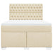 Pat box spring cu saltea, crem, 140x200 cm, textil - WALTI WALTI