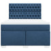 Pat box spring cu saltea, albastru, 140x200 cm, textil - WALTI WALTI