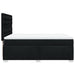 Pat box spring cu saltea, negru, 140x190 cm, textil - WALTI WALTI
