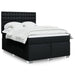 Pat box spring cu saltea, negru, 140x190 cm, textil - WALTI WALTI